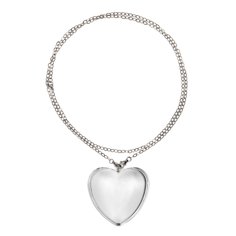BIG HEART NECKLACE / CLEAR