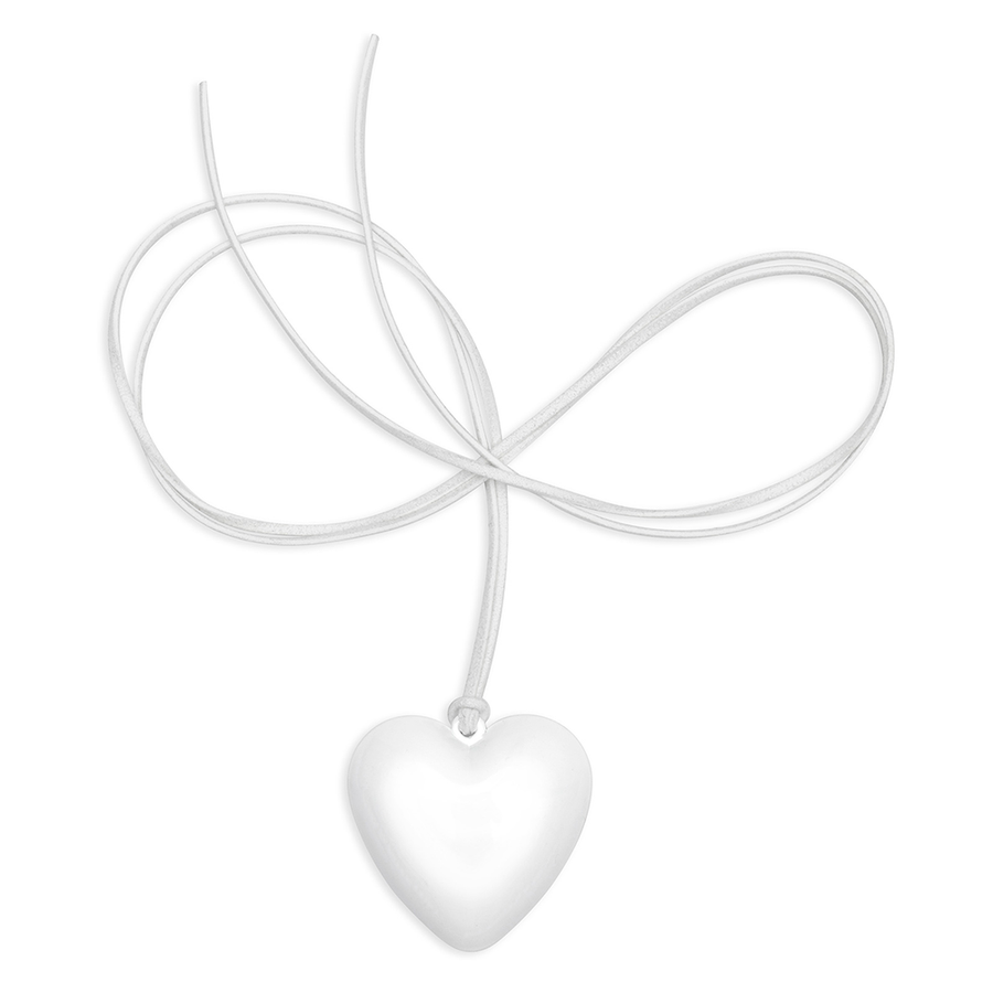BIG HEART NECKLACE / WHITE