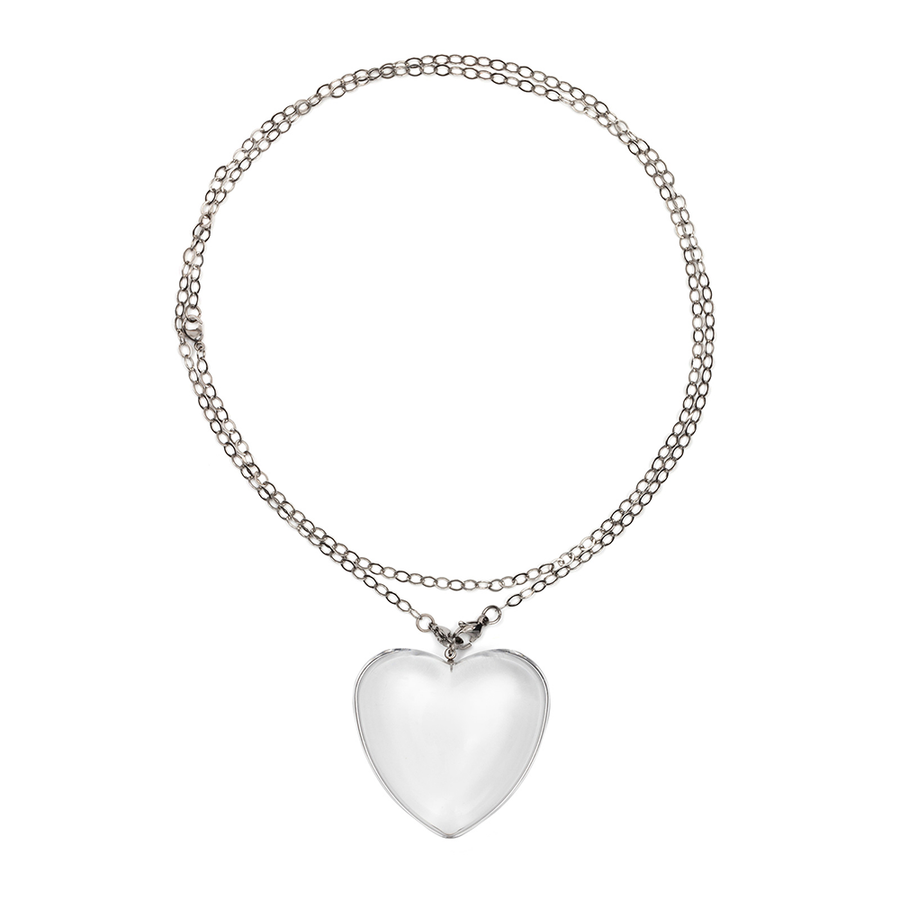 SMALL HEART NECKLACE / CLEAR