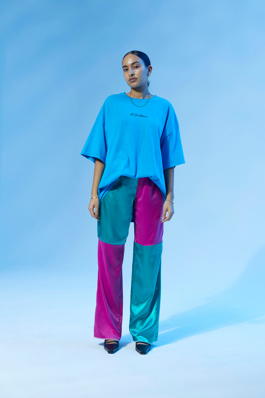 ROULETTE PANTS / TEAL MAGENTA